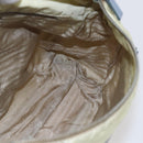 PRADA Shoulder Bag Nylon Leather Beige Silver Auth bs31155-22