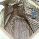 PRADA Shoulder Bag Nylon Leather Beige Silver Auth bs31155-23