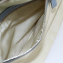 PRADA Shoulder Bag Nylon Leather Beige Silver Auth bs31155-25