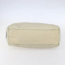 PRADA Shoulder Bag Nylon Leather Beige Silver Auth bs31155-5