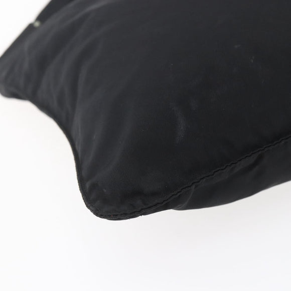 PRADA Shoulder Bag Nylon Black Silver Auth bs31158