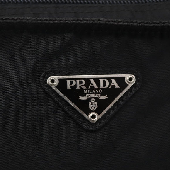 PRADA Shoulder Bag Nylon Black Silver Auth bs31158