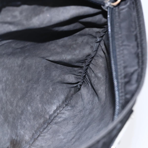 PRADA Shoulder Bag Nylon Black Silver Auth bs31158