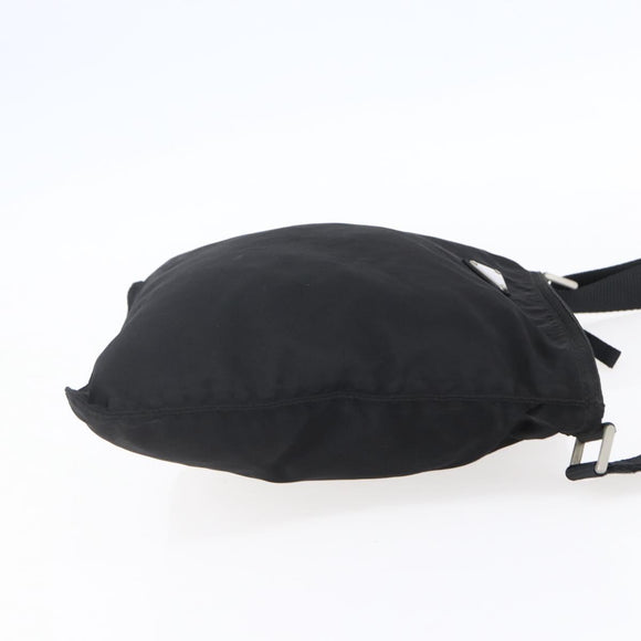 PRADA Shoulder Bag Nylon Black Silver Auth bs31158