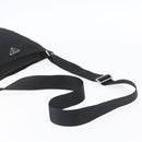 PRADA Shoulder Bag Nylon Black Silver Auth bs31158-7