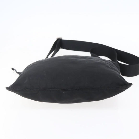 PRADA Shoulder Bag Nylon Black Silver Auth bs31158