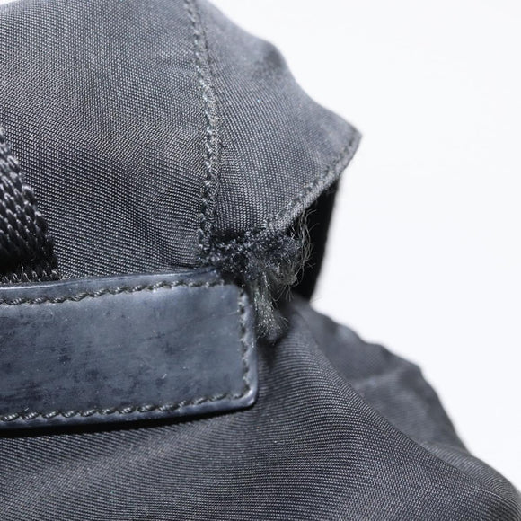 PRADA Backpack Nylon Black Silver Auth bs31160