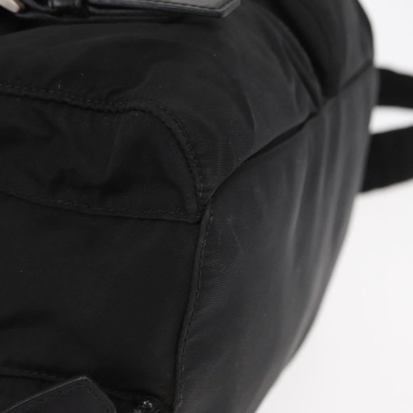 PRADA Backpack Nylon Black Silver Auth bs31160