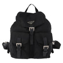 PRADA Backpack Nylon Black Silver Auth bs31160-13