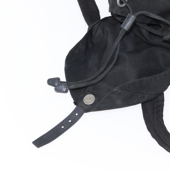 PRADA Backpack Nylon Black Silver Auth bs31160