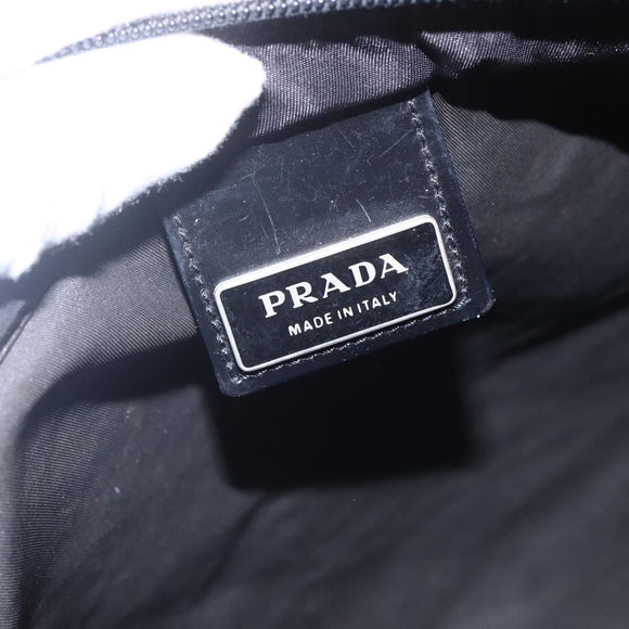 PRADA Shoulder Bag Nylon Black Silver Auth bs31163
