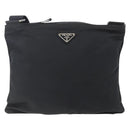 PRADA Shoulder Bag Nylon Black Silver Auth bs31163-13