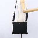PRADA Shoulder Bag Nylon Black Silver Auth bs31163-22
