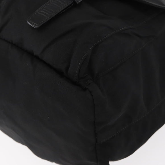 PRADA Backpack Nylon Black Silver Auth bs31164