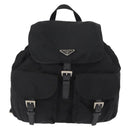 PRADA Backpack Nylon Black Silver Auth bs31164-13