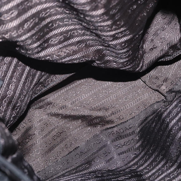 PRADA Backpack Nylon Black Silver Auth bs31164