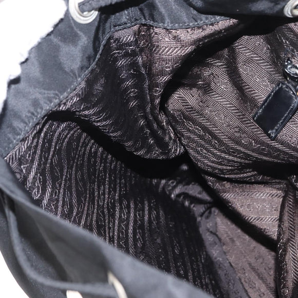 PRADA Backpack Nylon Black Silver Auth bs31164