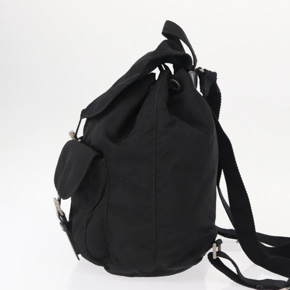 PRADA Backpack Nylon Black Silver Auth bs31164