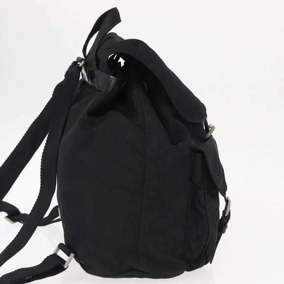 PRADA Backpack Nylon Black Silver Auth bs31164