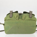 PRADA Backpack Nylon Green Silver Auth bs31165-5