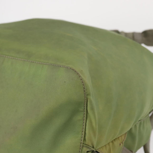 PRADA Backpack Nylon Green Silver Auth bs31165