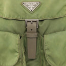 PRADA Backpack Nylon Green Silver Auth bs31165-22