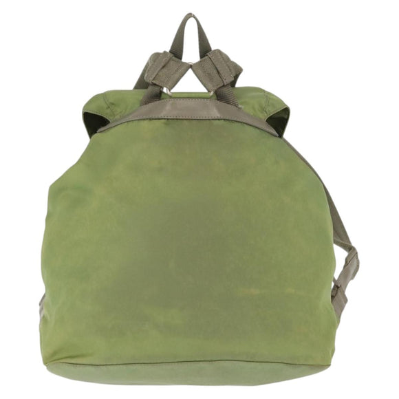 PRADA Backpack Nylon Green Silver Auth bs31165