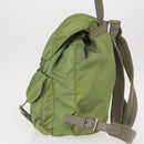 PRADA Backpack Nylon Green Silver Auth bs31165-3