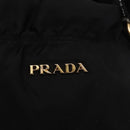 PRADA Tote Bag Nylon Leather 2way Black Gold Auth bs31167-16
