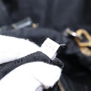 PRADA Tote Bag Nylon Leather 2way Black Gold Auth bs31167-24