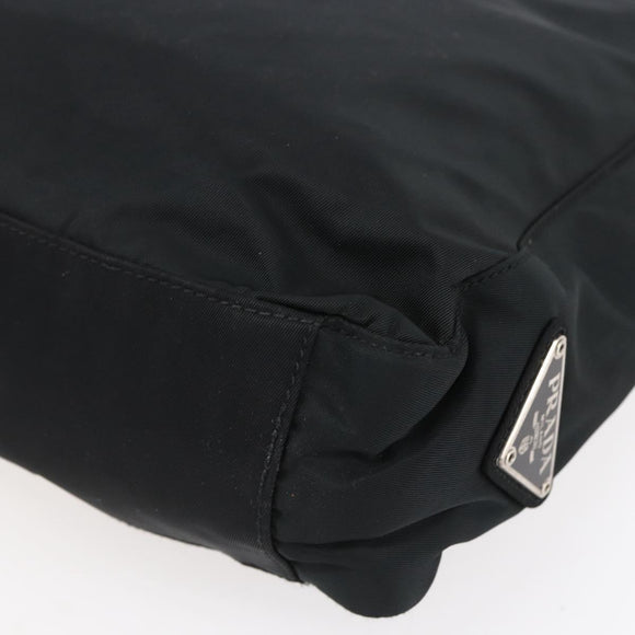 PRADA Shoulder Bag Nylon Black Silver Auth bs31168