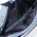 PRADA Shoulder Bag Nylon Black Silver Auth bs31168-23