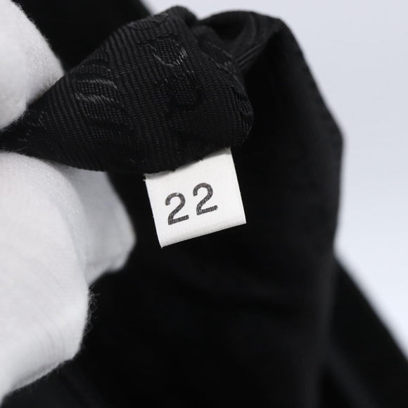 PRADA Shoulder Bag Nylon Black Silver Auth bs31168