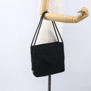 PRADA Shoulder Bag Nylon Black Silver Auth bs31168-25