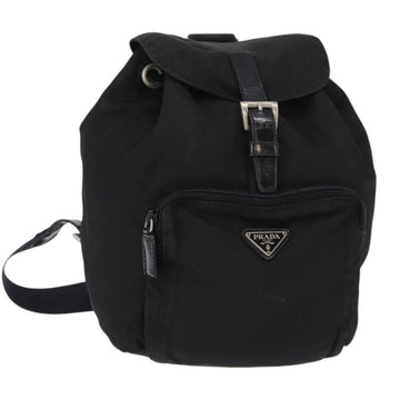 PRADA Backpack Nylon Black Silver Auth bs31169