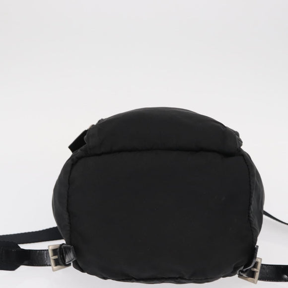 PRADA Backpack Nylon Black Silver Auth bs31169