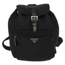 PRADA Backpack Nylon Black Silver Auth bs31169-13