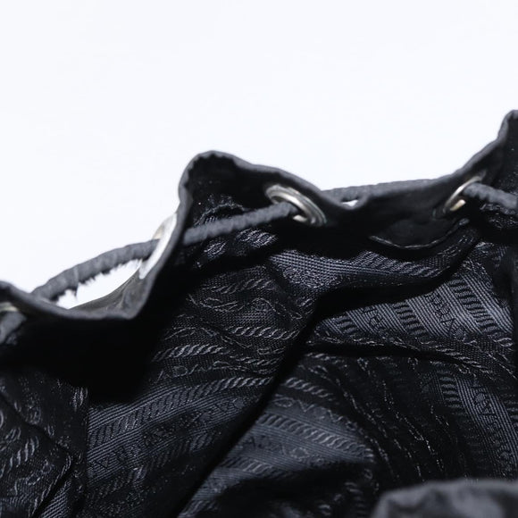 PRADA Backpack Nylon Black Silver Auth bs31169