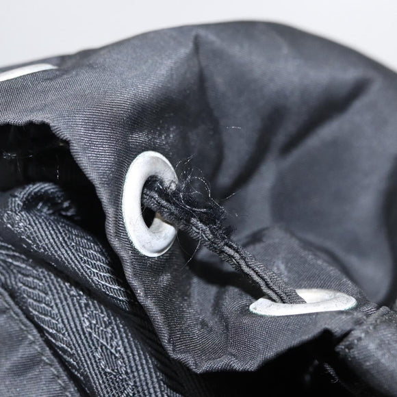 PRADA Backpack Nylon Black Silver Auth bs31169