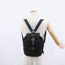 PRADA Backpack Nylon Black Silver Auth bs31169-26