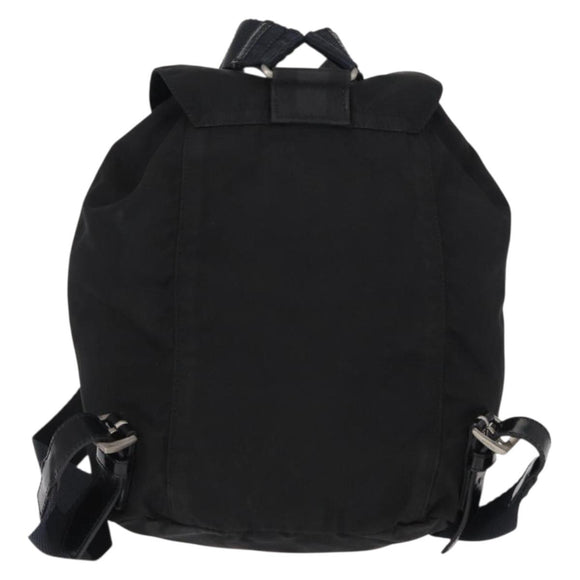 PRADA Backpack Nylon Black Silver Auth bs31169
