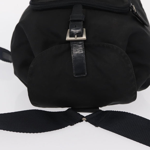 PRADA Backpack Nylon Black Silver Auth bs31169