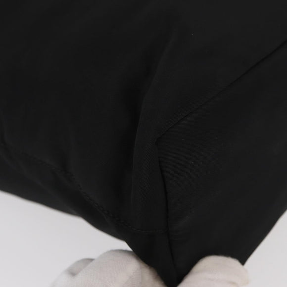 PRADA Tote Bag Nylon Black Silver Auth bs31170