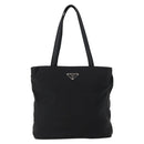 PRADA Tote Bag Nylon Black Silver Auth bs31170-13