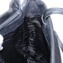 PRADA Tote Bag Nylon Black Silver Auth bs31170-24