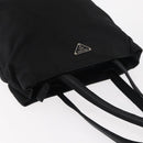 PRADA Tote Bag Nylon Black Silver Auth bs31170-6