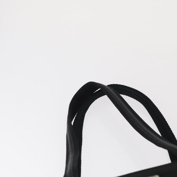 PRADA Tote Bag Nylon Black Silver Auth bs31170