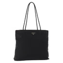 PRADA Shoulder Bag Nylon Black Silver Auth bs31171-1