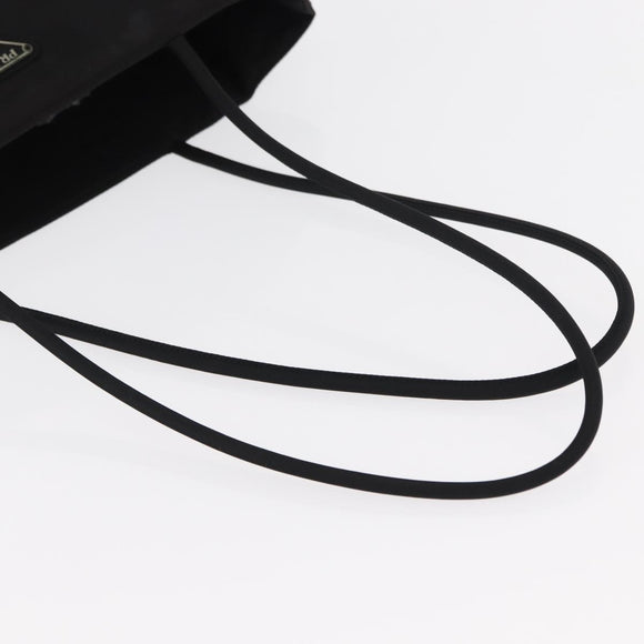 PRADA Shoulder Bag Nylon Black Silver Auth bs31171