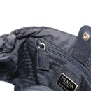 PRADA Chain Hand Bag Nylon Black Gold Auth bs31172-19